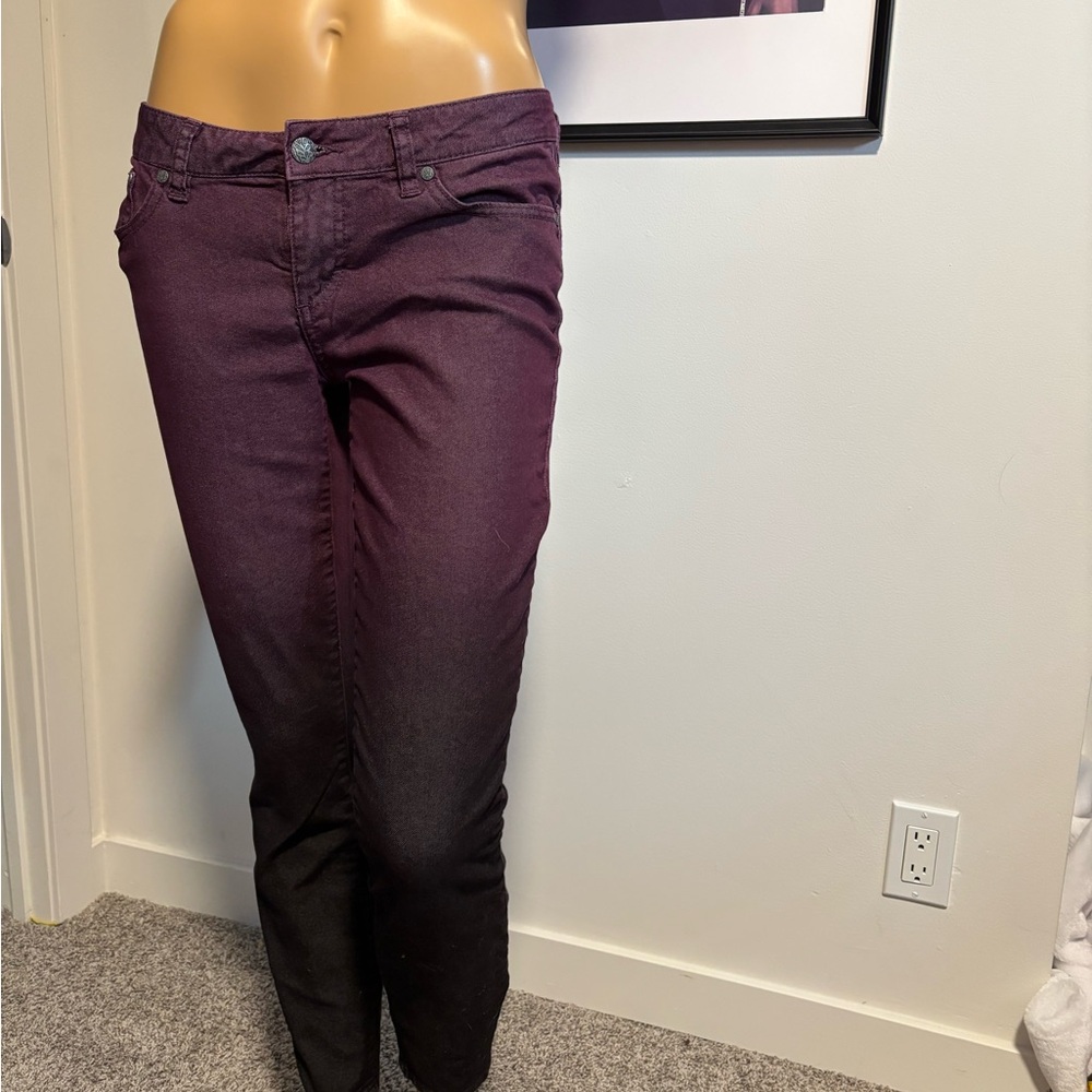 Prana Jett Pant - Ombre Purple/black Straight Leg Jeans with Stretch